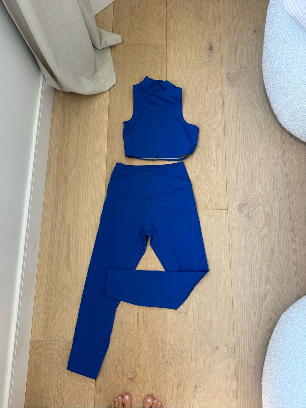 Camila Coelho Cobalt Blue High-Rise Leggings Set